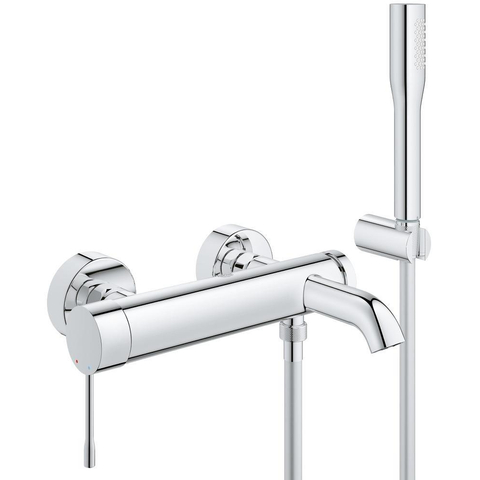 Grohe Essence New Badkraan - met omstel - met koppelingen - met douchegarnituur - chroom 0442588