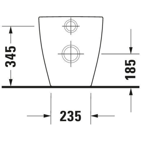 Duravit Starck Me closetpot diepspoel staand back to wall 37x60cm incl. bevestiging afvoer horizontaal mat wit SW358219