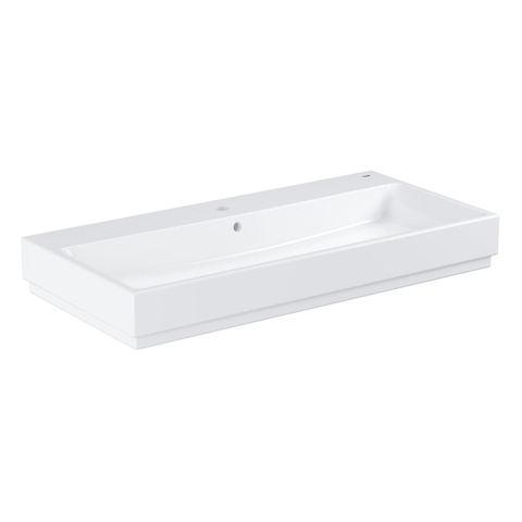 Grohe Cube Keramiek Opzetwastafel - 100x49cm - met kraangat en overloop - PureGuard - wit SW205857
