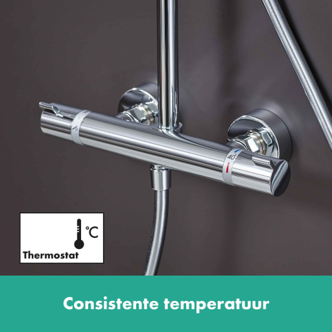 Hansgrohe Croma select s Showerpipe - 280 - 1jet - met thermostaat - hoogglans chroom SW73192