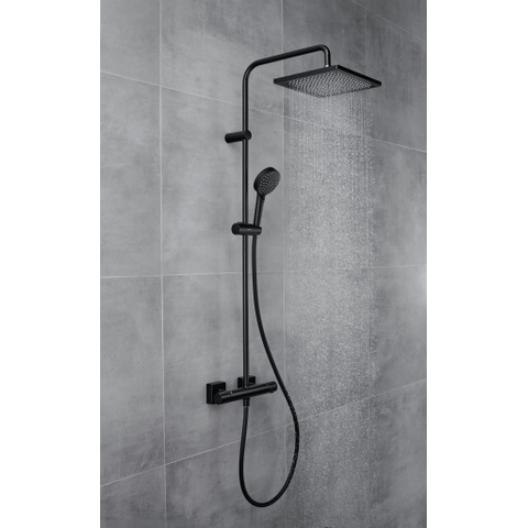Hansgrohe Vernis Shape - 240 - 1jet - showerpipe - met thermostaat - mat zwart SW803053