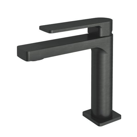 Hotbath Gal Wastafelmengkraan - zonder waste - PVD - geborsteld gunmetal (antraciet) SW656086
