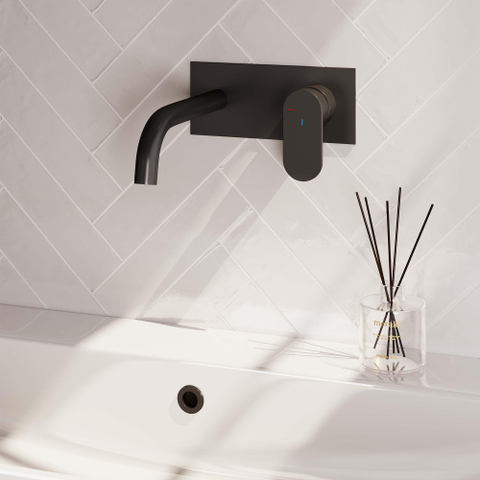 Brauer Black Edition Mitigeur lavabo encastrable économiseur d'énergie Noir mat SW385392