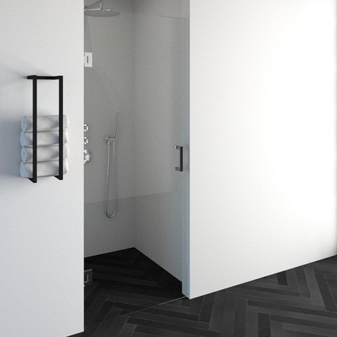 BRAUER Crée Porte de douche - 80x200cm - sans profil - anti-calcaire - verre de sécurité 8mm - chrome brillant SW223728