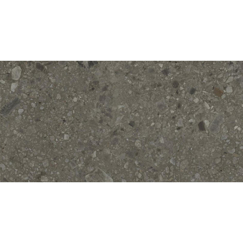 ÉCHANTILLON Terravito Mareno carreau mural et de sol - 60x120cm - 9.5mm - Rectangle - rectifié - Terrazzo - Noir Mat SW735706