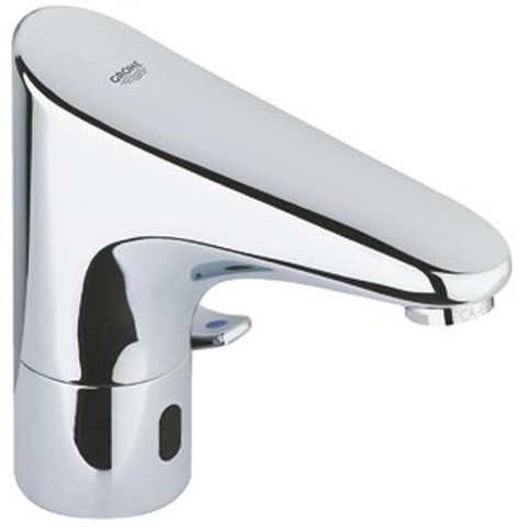 Grohe Europlus E Waterbesparende Wastafelkraan - met infrarood - met menging - met transformator 230V - chroom 0442375