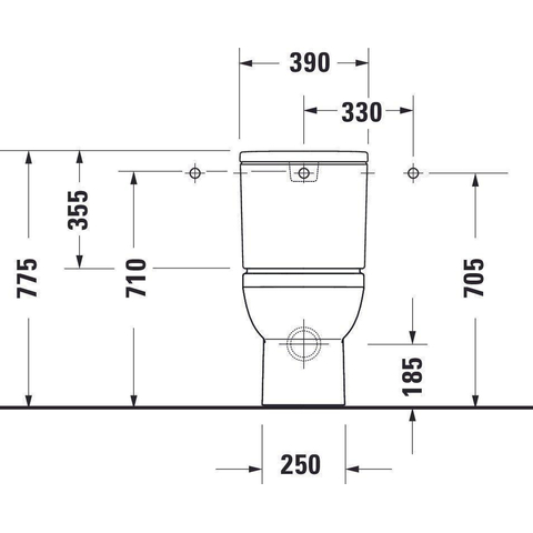 Duravit No.1 WC au sol 65.5x36.5x42cm Blanc haute brillance SW723802