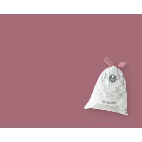 Brabantia PerfectFit Poubelle sac à déchets avec fermeture par ruban adhésif code V, 2-3 litres, 10 pièces/rouleau SW767533