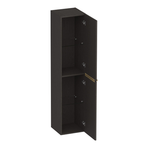 BRAUER Elevate armoire de salle de bains - 160x35x35cm - sans poignées rapportées - 2 portes - ouvrant à gauche ou à droite - Timber Anthracite SW1200020