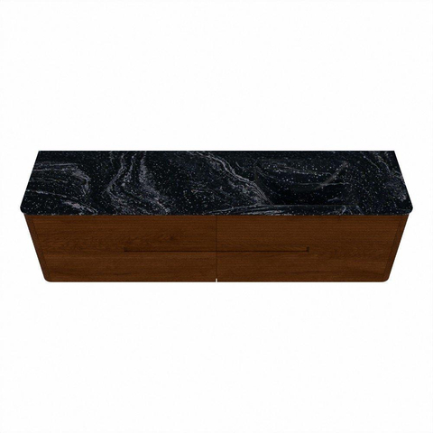 Mondiaz CIRO-DLUX Badkamermeubelset - 180x45x50cm - Solid surface wastafel Lava - 1 wasbak Rechts - 1 kraangat - 4 lades - Ruby SW1531603