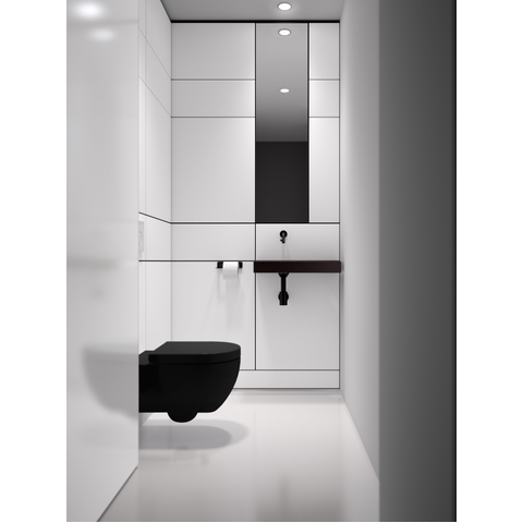 Clou New Hammock WC suspendu – sans bride – profondeur 54,5 cm – avec abattant softclose – noir mat SW1442475