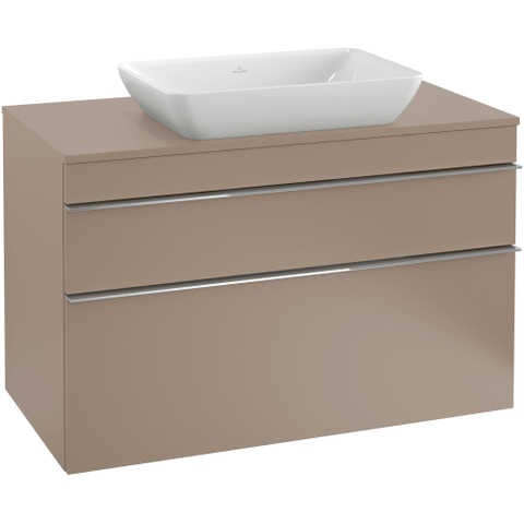 Villeroy & Boch venticello semi - inbouw opzetwastafel - zonder kraangat - 55x36cm - met overloop - White Alpine (glans wit) 1025158