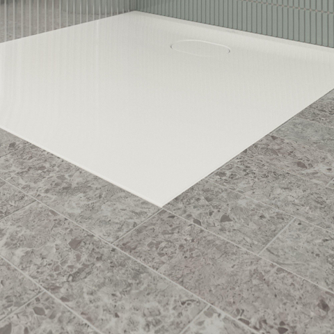 Villeroy & Boch Ecora douchebak - 90x90x3.5cm - afvoer korte zijde - white alpine (wit) SW1558984
