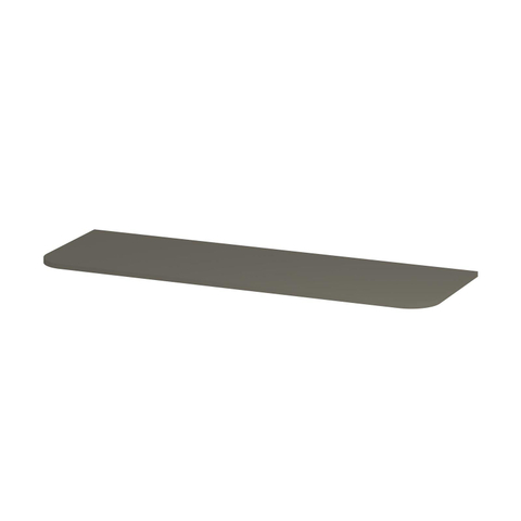 INK Concept R Wastafelblad - 140x45x1.7cm - tbv afgeronde onderkast - MDF lak - Mat beton groen SW1406194