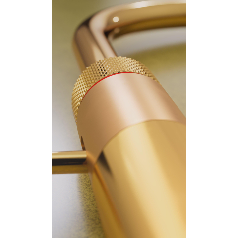Quooker BE Fusion Round kokendwaterkraan - draaibare uitloop - PRO3 reservoir - Warm / kokend water - Verguld glans SW795617