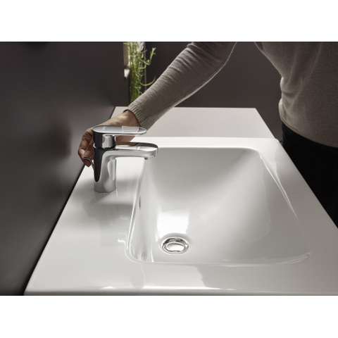 Hansgrohe Vernis Blend 1 greeps wastafelkraan - 70 met trekwaste - hoogglans chroom SW651624