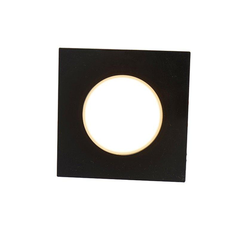 QAZQA Simply Inbouwspot - 9x9cm - incl. LED - 3 staps dimbaar - IP44 - vierkant - mat zwart SW1187215