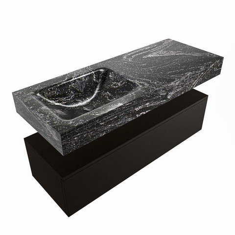 MONDIAZ ALAN - DLUX Ensemble de meuble de salle de bains - 120cm - meuble bas - Urban - 1 tiroir - lavabo suspendu - vasque à gauche - 1 trou de robinet - Lava SW807993