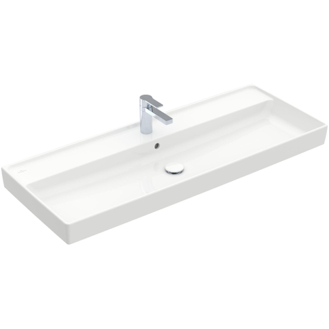 Villeroy & Boch Collaro meubelwastafel - 120x47cm - met overloop - 1 kraangat CeramicPlus - White Alpine (glans wit) SW358341