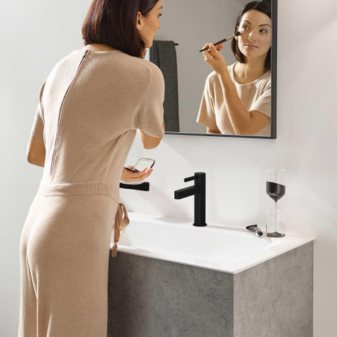 Hansgrohe Finoris 1 greeps wastafelkraan - 110 - coolstart - met afvoerplug - mat zwart SW651449