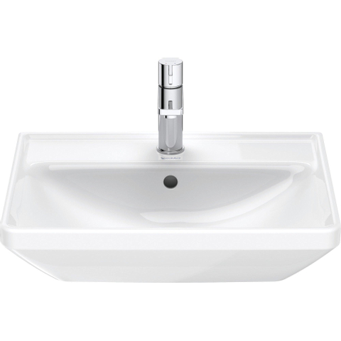 Duravit D-neo Wastafel - met kraangat - met overloop - 55x44x16.5cm - wit SW640428