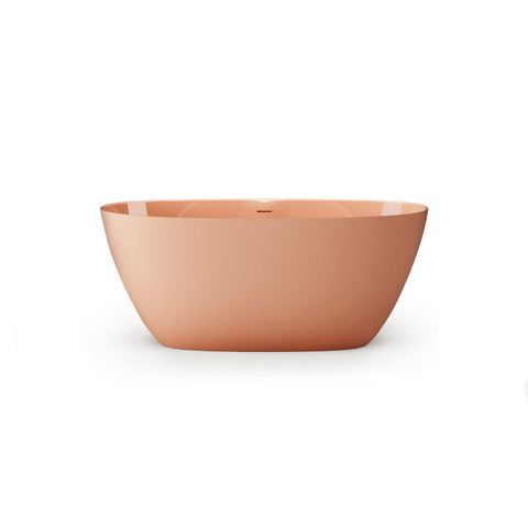 Zeza Element Vrijstaand Bad - 145x71x60cm - solid surface - glans peach (roze) SW1208799