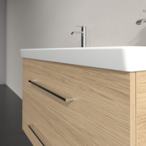 Villeroy & Boch Avento wastafelonderkast - 97.6x51.4cm - 2 lades - Nordic Oak (hout) SW479510