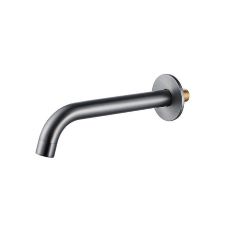 Fortifura Nebbio Badcombinatie-set - thermostaatkraan - glijstang geïntegreerde - wandaansluitbocht - gladde doucheslang - staaf handdouche - uitloop - geborsteld gunmetal (antraciet) SW1238031