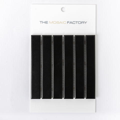 ÉCHANTILLON The Mosaic Factory Sevilla Carrelage mosaïque - 2.2x14.5x0.75cm - pour sol- en wand kitkat finger céramique - Mat noir SW862338