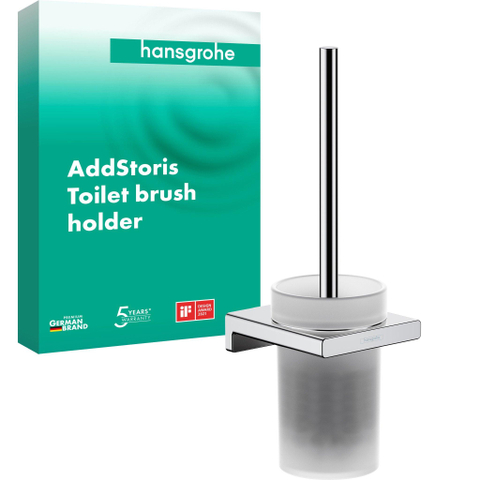 Hansgrohe AddStoris Q Closetborstelgarnituur - wandmontage - hoogglans chroom SW651126