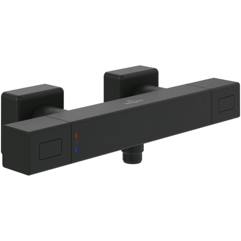 Villeroy & Boch Universal Taps & Fittings Mitigeur thermostatique de douche pour douche Angulaire - noir mat SW974120