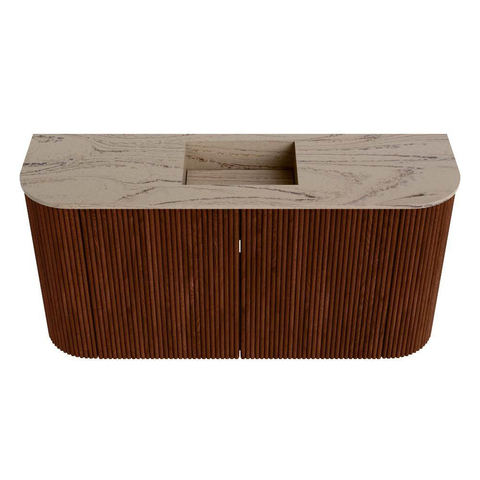 Mondiaz JOYA-DLUX 83.2cm toiletmeubel - ronding links en rechts kleur Ruby - Wastafel FAYE positie Midden 1 kraangat kleur Arena. SW1425315