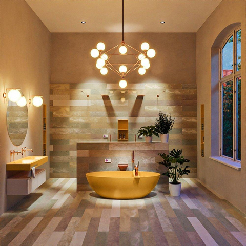 MONDIAZ FLOAT baignoire autoportante 170x80cm couleur ocre SW491529