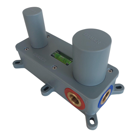 Brauer Black Carving Mitigeur de lavabo encastré - bec verseur courbé à gauche - longue poignée étroite carving - plaque de recouvrement - noir mat SW716140