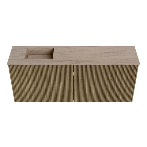 Mondiaz JOYA-DLUX 100cm toiletmeubel - kleur Dusk - Wastafel FAYE positie Links Zonder kraangat kleur Saba. SW1426067