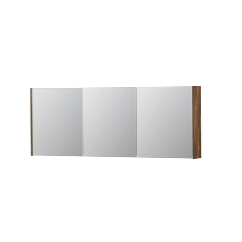 INK SPK1 armoire de toilette – 160 x 60 x 14 cm – 3 portes, portes-miroir double face – Noyer (Brun) mat SW493903
