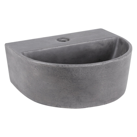 Differnz Demi lave-mains - 30x25x11cm - 1 trou de robinet - gris foncé SW705357