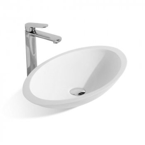 Wiesbaden Kim Waskom ovaal - 59x35x11cm - solid surface - mat wit SW102826