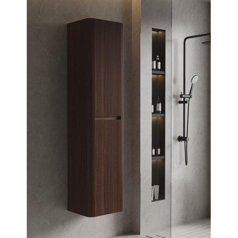 Royal Plaza Terra Edge Armoire haute - 40x35x170cm - nervuré - châtaignier (noyer) SW1449781