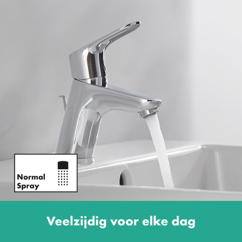 Hansgrohe Focus E2 wastafelkraan - met waste - hoogglans chroom 0450760