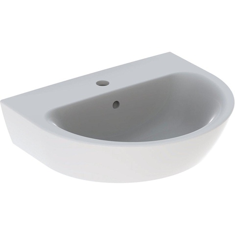 Geberit Renova wastafel - 55cm - 1 kraangat - met overloop - wit SW417332