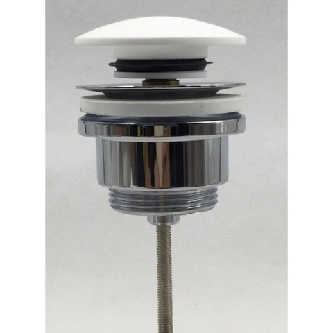 Ideavit Pop up bonde de vidage bombée solid surface chrome blanc SW86602