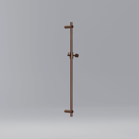 Fortifura Calvi Ensemble de douche à encastrer - thermostatique - bras plafond - glissière - douche principale de 30 cm - douchette à main - flexible de douche en métal - cuivre brossé PVD (Cuivre) SW1412144
