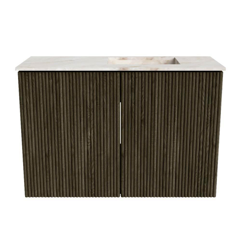Mondiaz JOYA-DLUX 60cm meuble de toilette - couleur Shadow - Vasque FAYE position Droite Sans trou de robinet couleur Frappe. SW1422676
