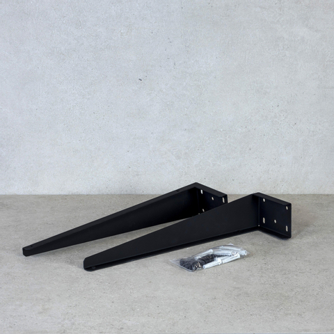 H&R Badmeubelen Wastafelconsole - 35cm - stelbaar - 2 stuks - zwart mat SW369748
