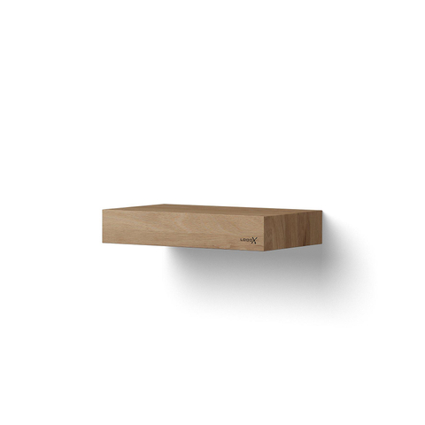 Looox Wood collection Wooden Base plan vasque en chêne mini 40x23x7cm chêne old grey SW108686
