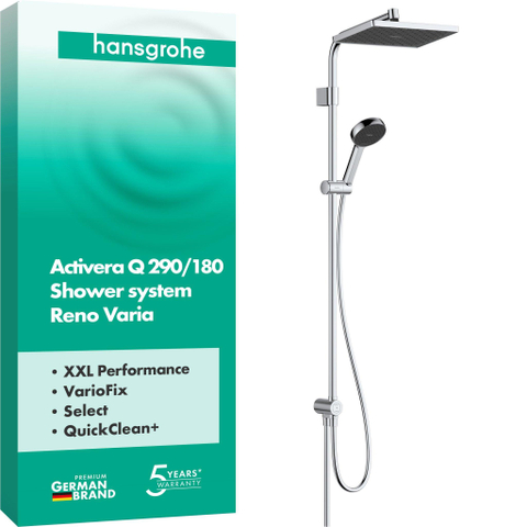 Hansgrohe Activera Q doucheset - 29x18cm - ecosmart - chroom SW1566647