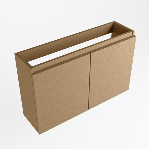Mondiaz TURE Meuble sous lave-mains - 80x22x50cm - 2 portes - softclose - Oro SW1016743
