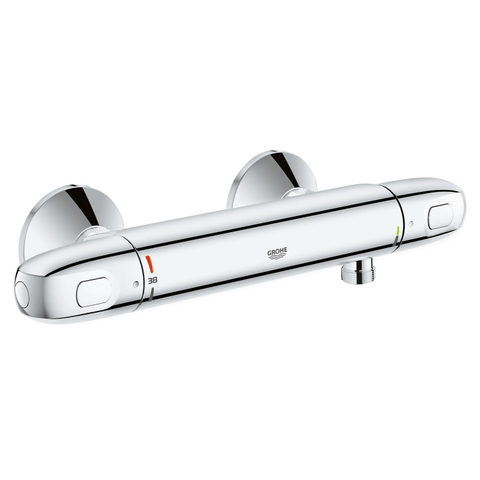 Grohe Grohtherm 1000 New Douchekraan - thermostatisch - zonder omstel - met koppelingen - EcoJoy - volumegreep met ecobutton - chroom 0442503