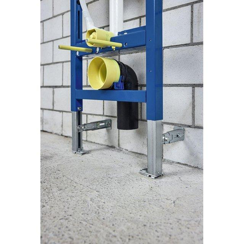 Geberit Duofix Element - UP 320 - QeramiQ Push Steel bedieningsplaat slim - wand 112cm - ronde knoppen - mat zwart SW1600505